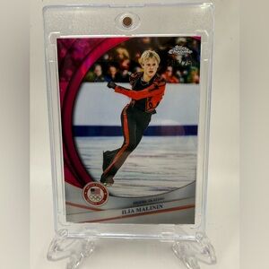 2026 Topps Chrome Winter Olympics #192 Ilia Malinin Pink Refractor 205/250